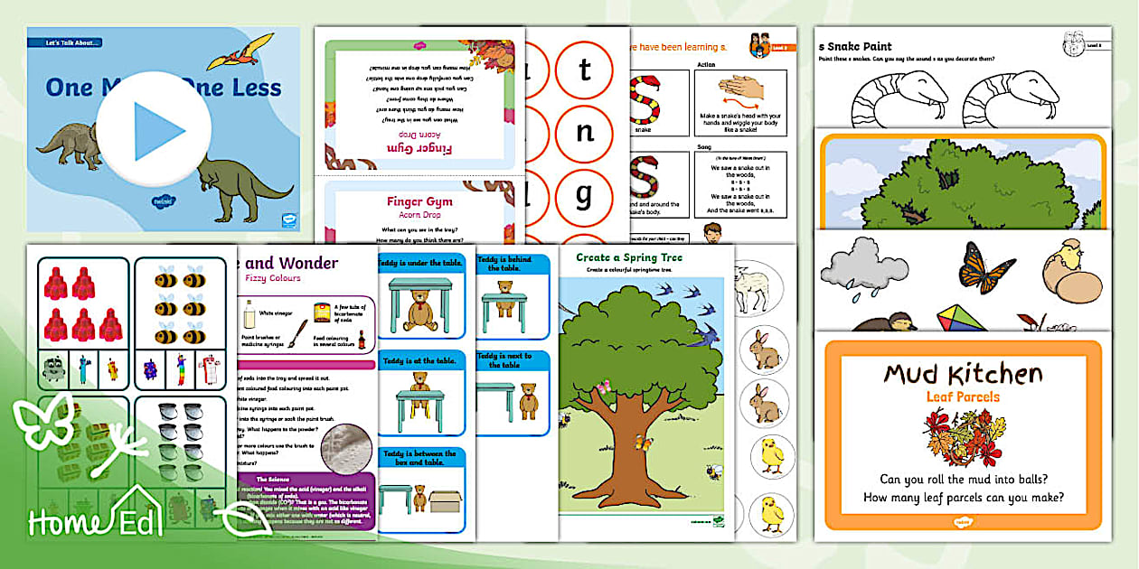 Home Education Pack 0-5 Homeschooling Resources Preschoolers
