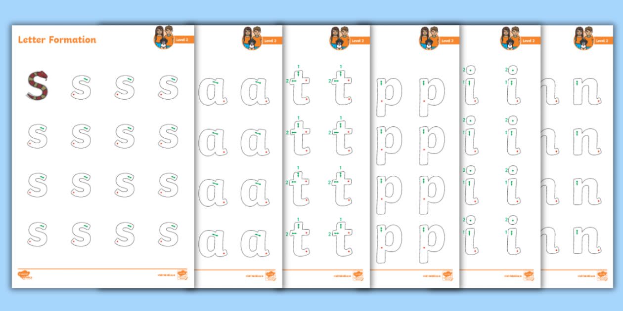 Phonics Level 2 Letter Formation アルファベットの書き方 フォニックスレベル2
