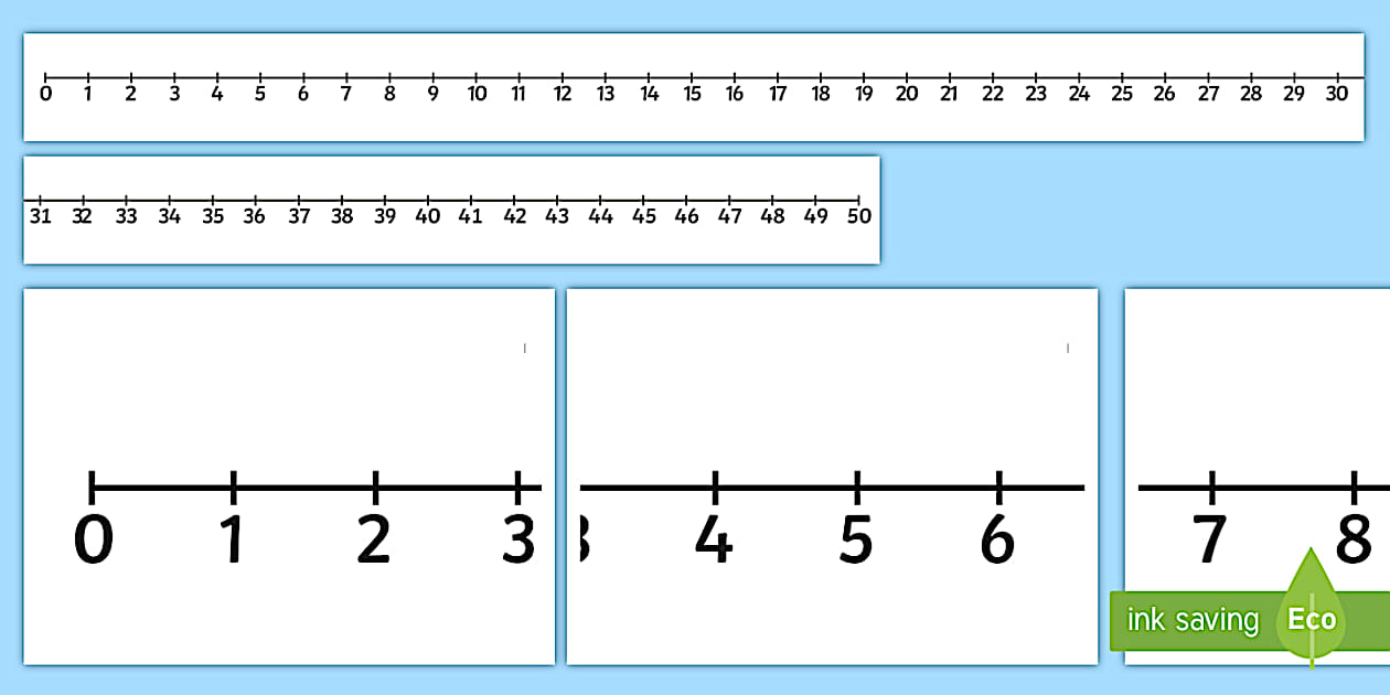 Giant 0 - 50 Number Line (teacher made) - Twinkl