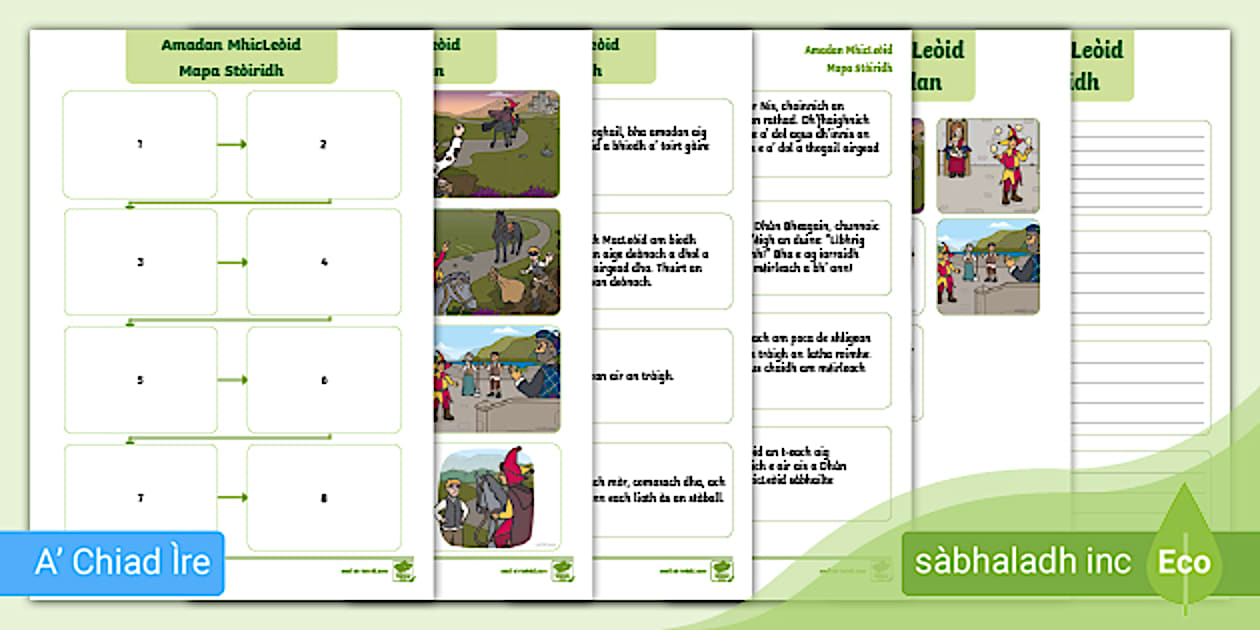 Mapa Stòiridh Amadan MhicLeòid - FtMG (teacher made)