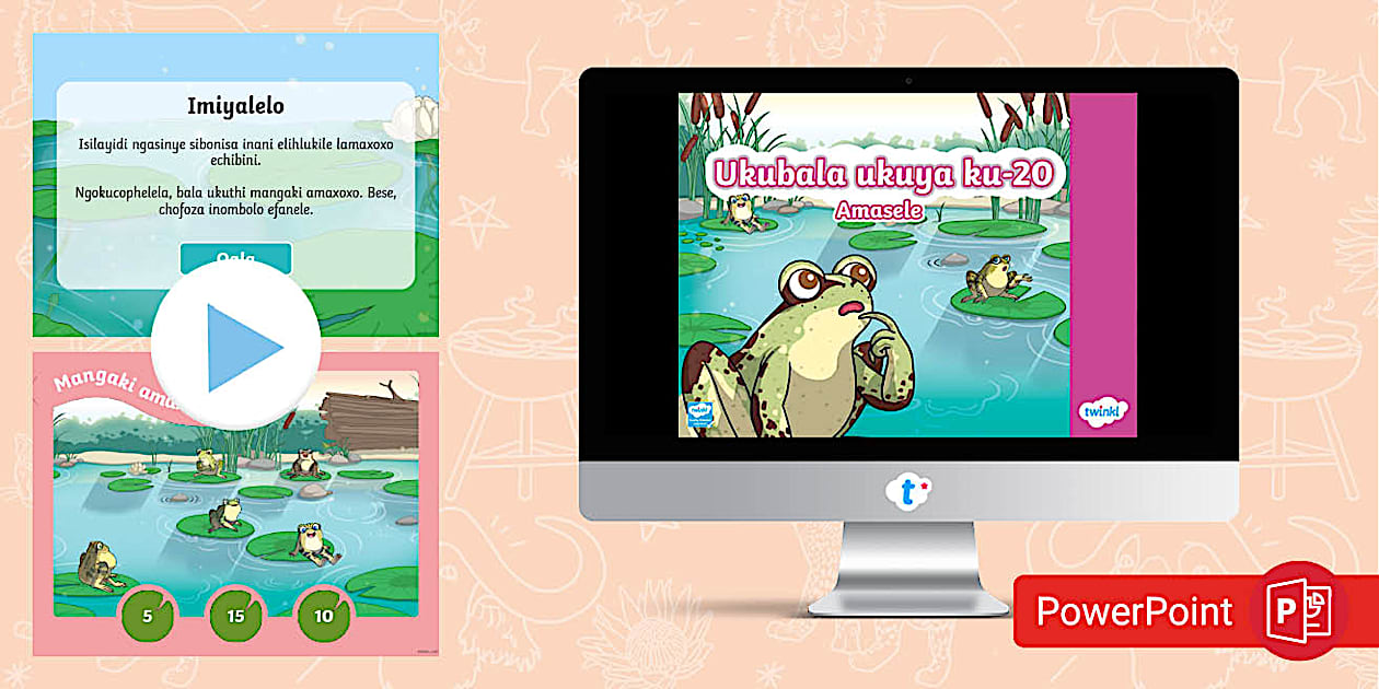 Ukubala ukuya ku 20 Amasele i PowerPoint Twinkl