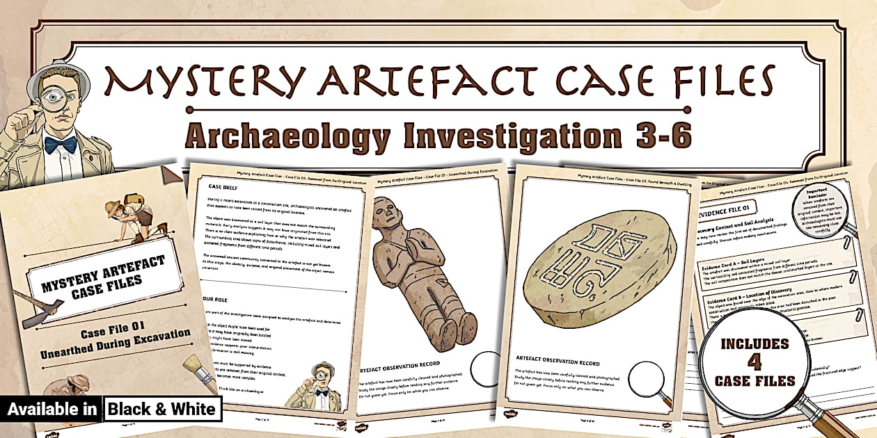 Mystery Artefact Case Files Archaeology Investigation 3-6