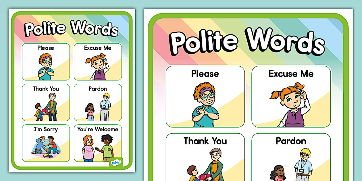 Polite Words Display Poster Grade 1 I Classroom Management