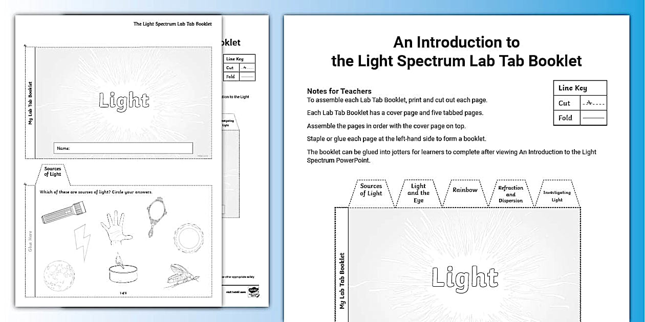 An Introduction to the Light Spectrum Lab Tab Booklet