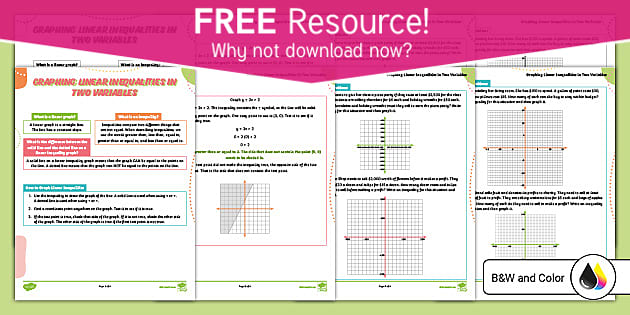 Graphing linear inequalities in two variables word problems worksheet pdf