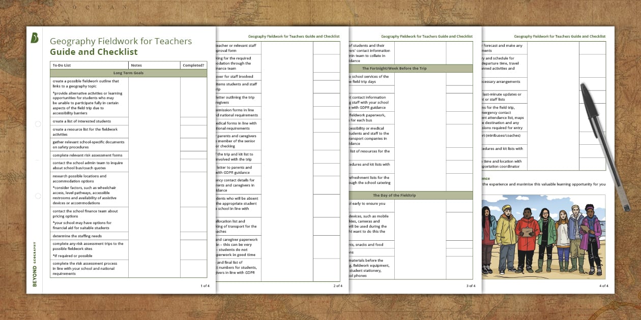Geography Fieldwork for Teachers Guide and Checklist
