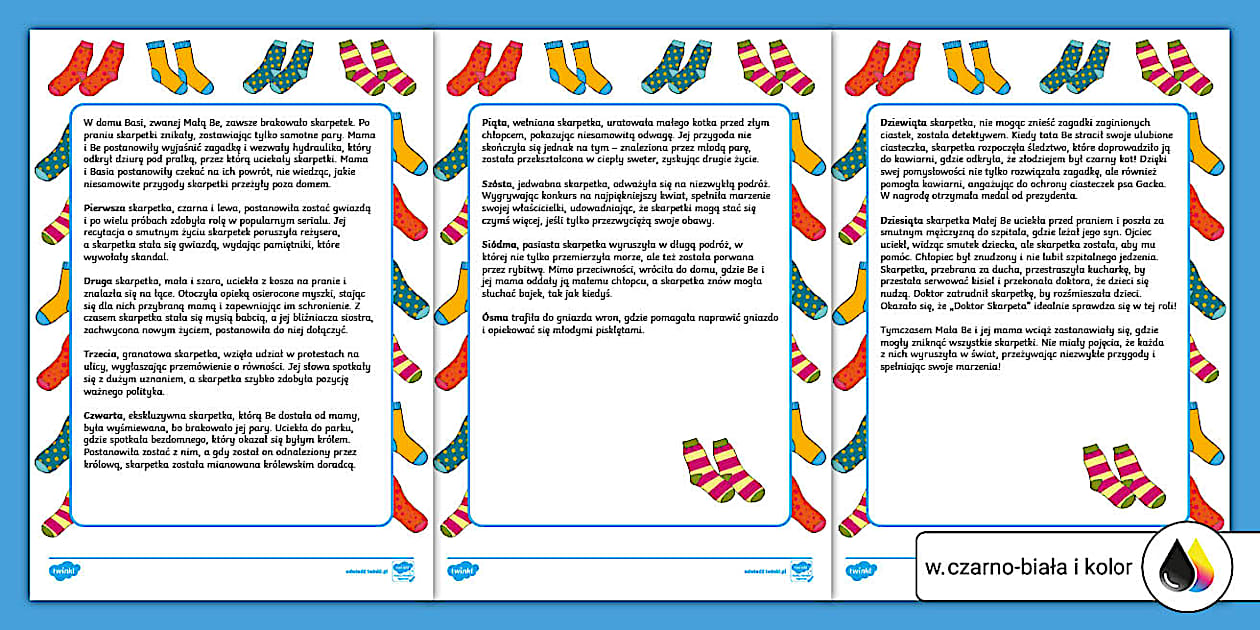 Streszczenie Lektury Przygody 10 Skarpetek www.twinkl.com.cn