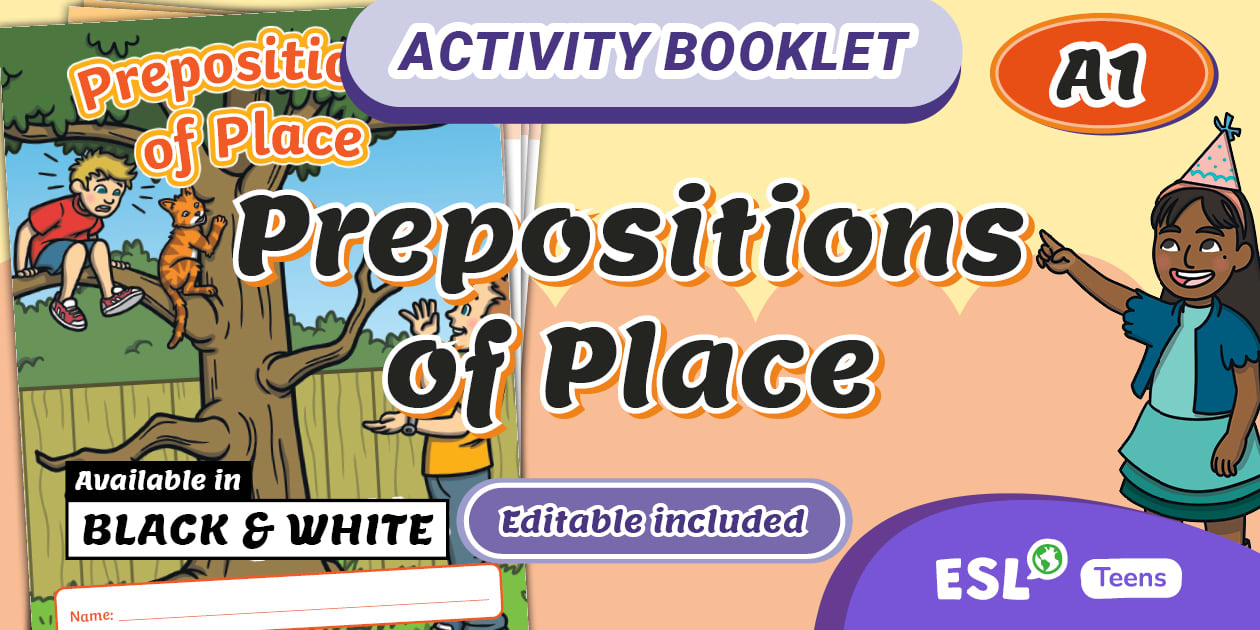 ESL Prepositions of Place Activity Booklet [Kids, A2]