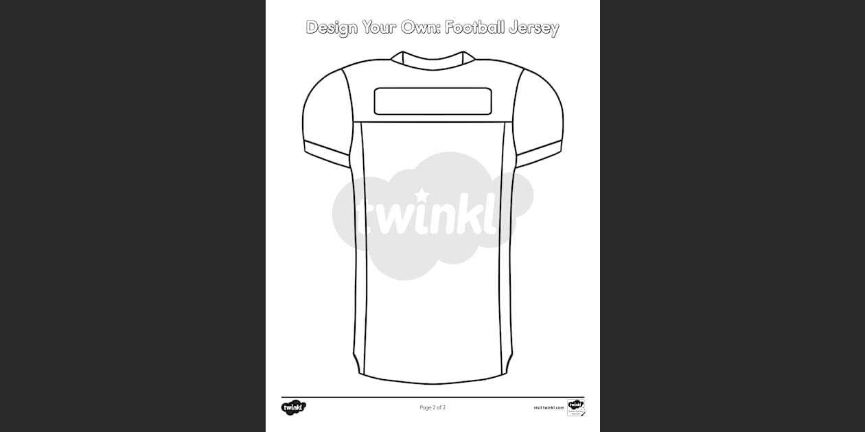 Blank Football Jersey Template | Art | Twinkl USA Blank Football Jersey Template | Art | Twinkl USA