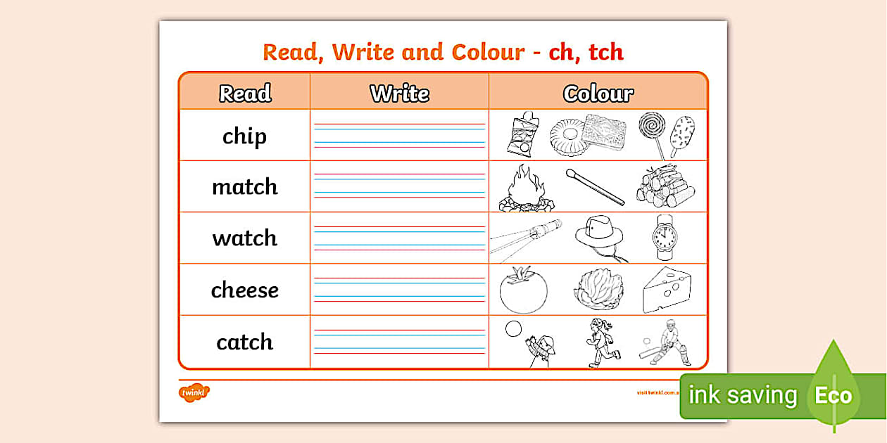 Read, Write and Colour (teacher made) - Twinkl