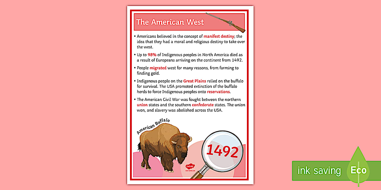 Humanities Display (History): American West A4 Display Poster