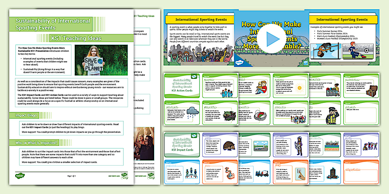 Sustainable Sporting Events Lesson Pack | KS1 | Summer Games