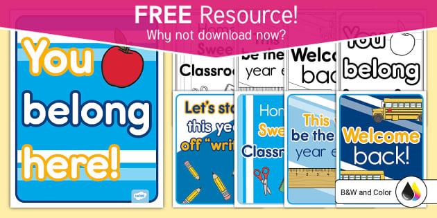 FREE Back To School Posters (Hecho Por Educadores) - Twinkl