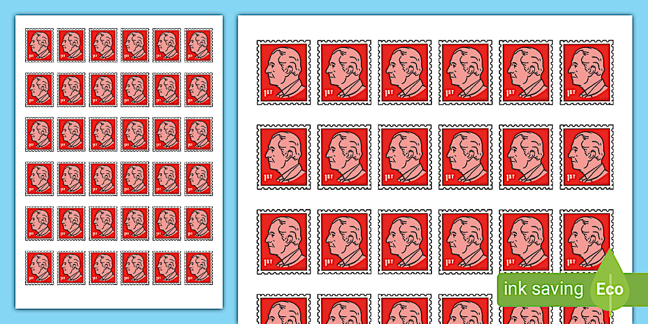 Role Play Postage Stamps (King Charles III) Activity