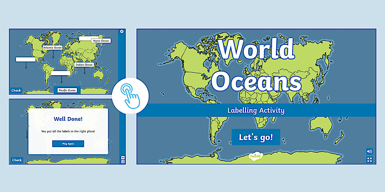 World Oceans Interactive Labelling Activity