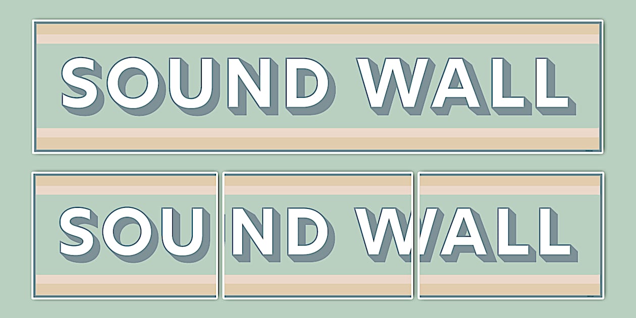 3D Effect- Themed Sound Wall Display Banner