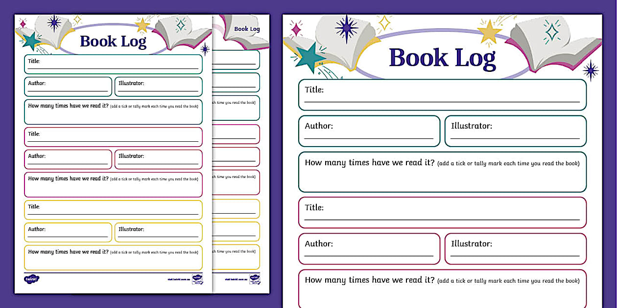 Early Years Book Log
