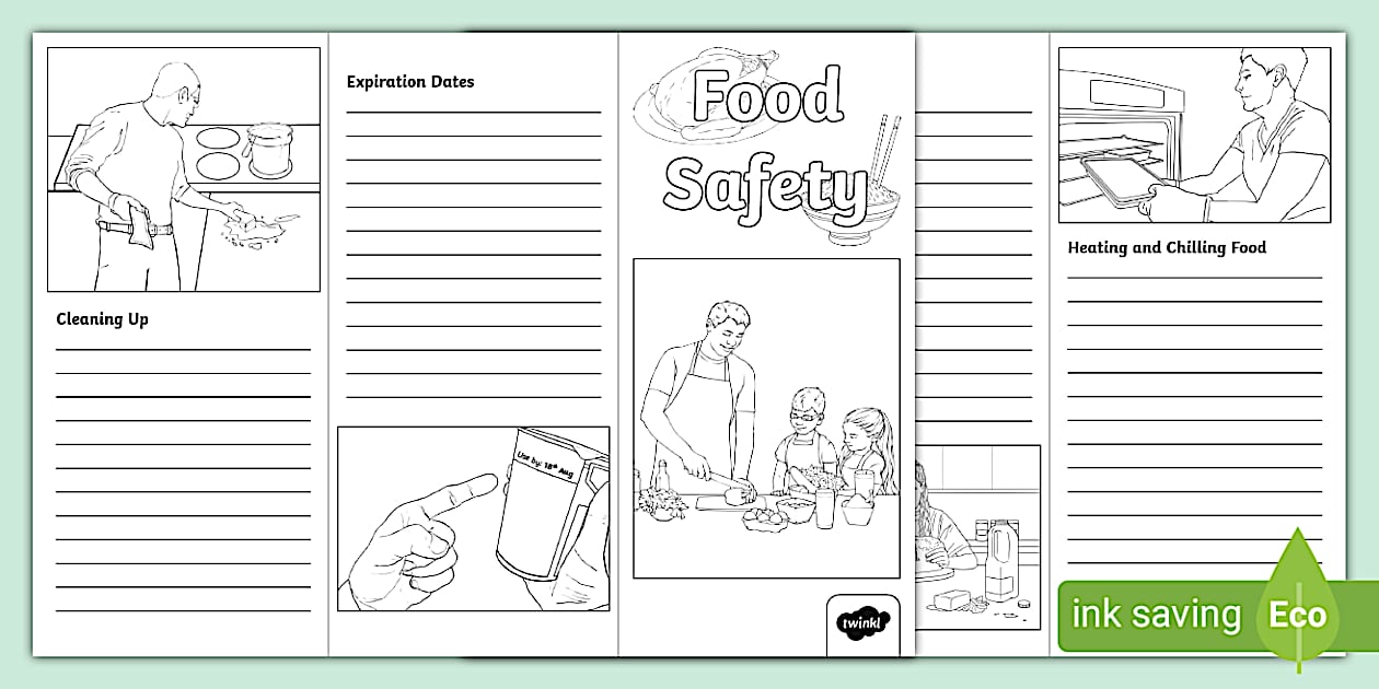 Food Safety Leaflet Template, Food Hygiene (teacher made)