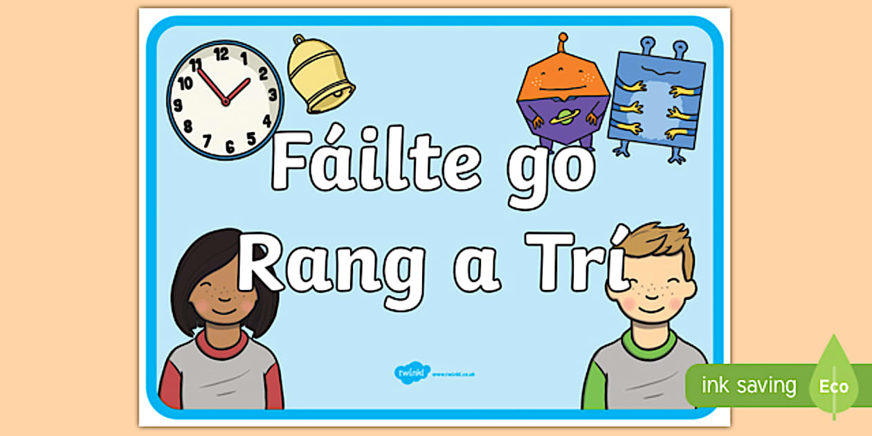 Welcome to Third Class Display Poster-Irish (teacher made)