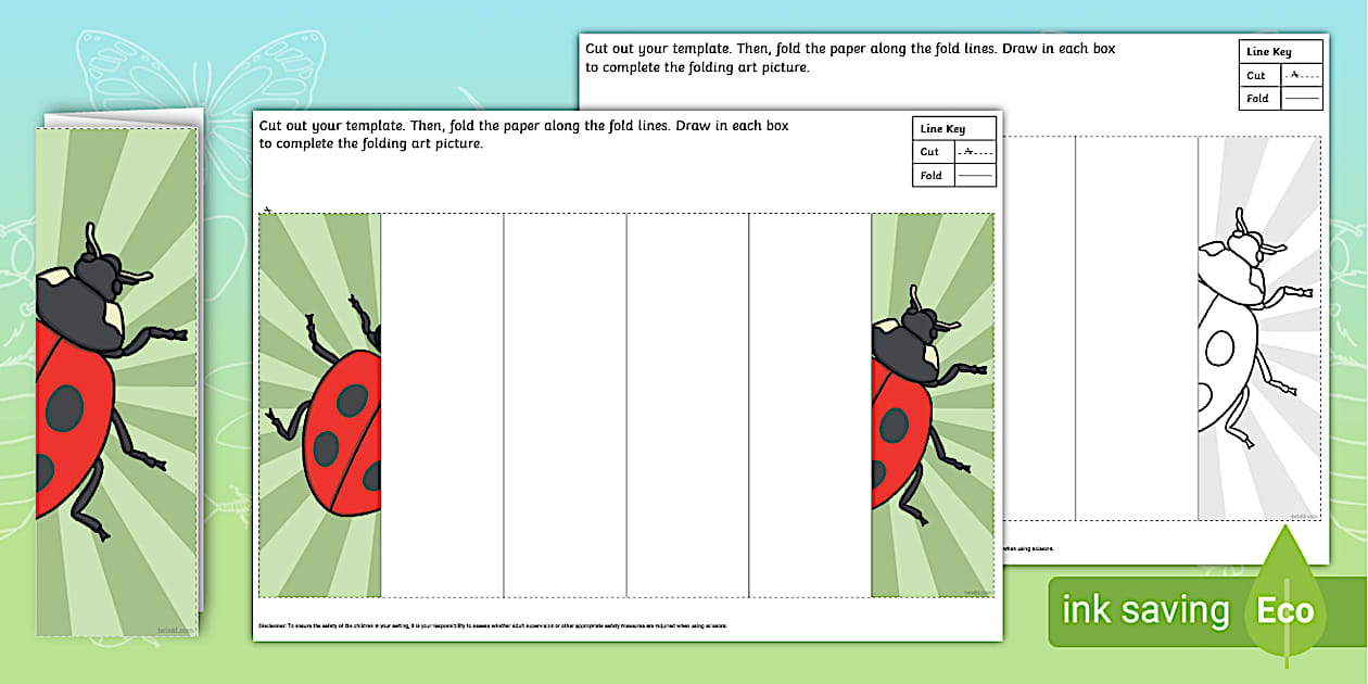 Ladybird Folding Art Template (teacher made) Twinkl Ladybird Folding Art Template (teacher made) Twinkl