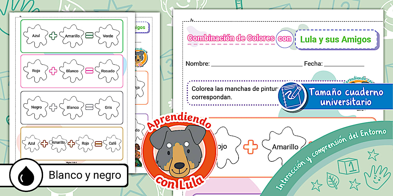 Guía de Trabajo | Colores | Combinación | Lula | color