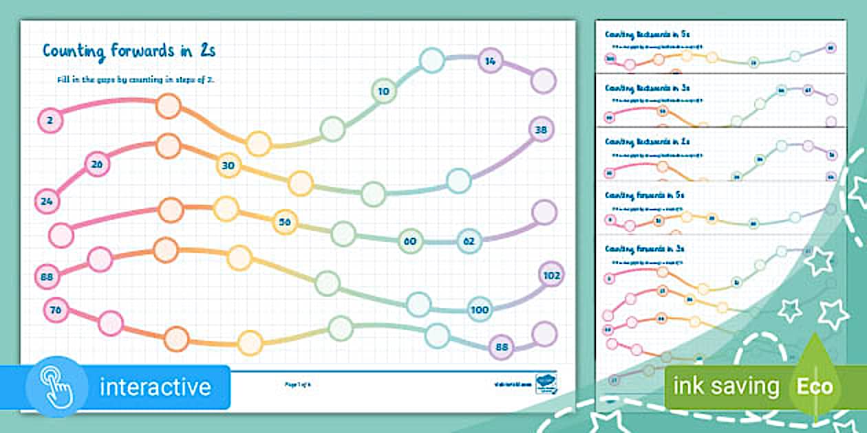 👉 Counting Forwards and Backwards in Steps of 2, 3 and 5 (Ages 6 - 7)