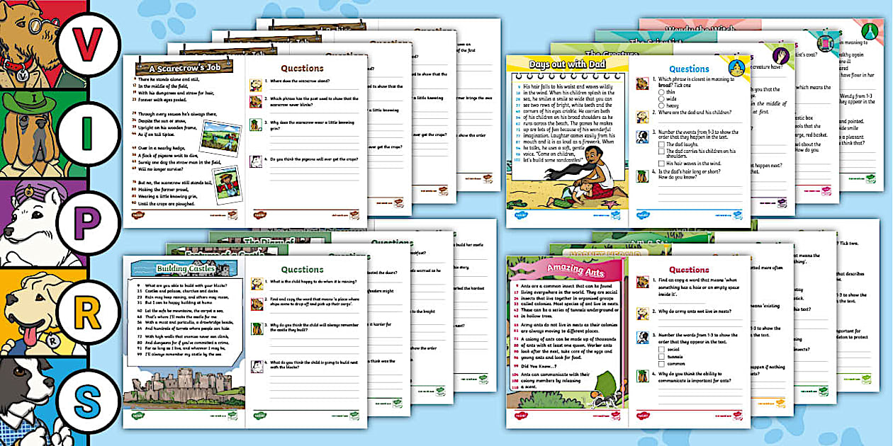 Ks1 60 Second Reads July Monthly Comprehension Pack