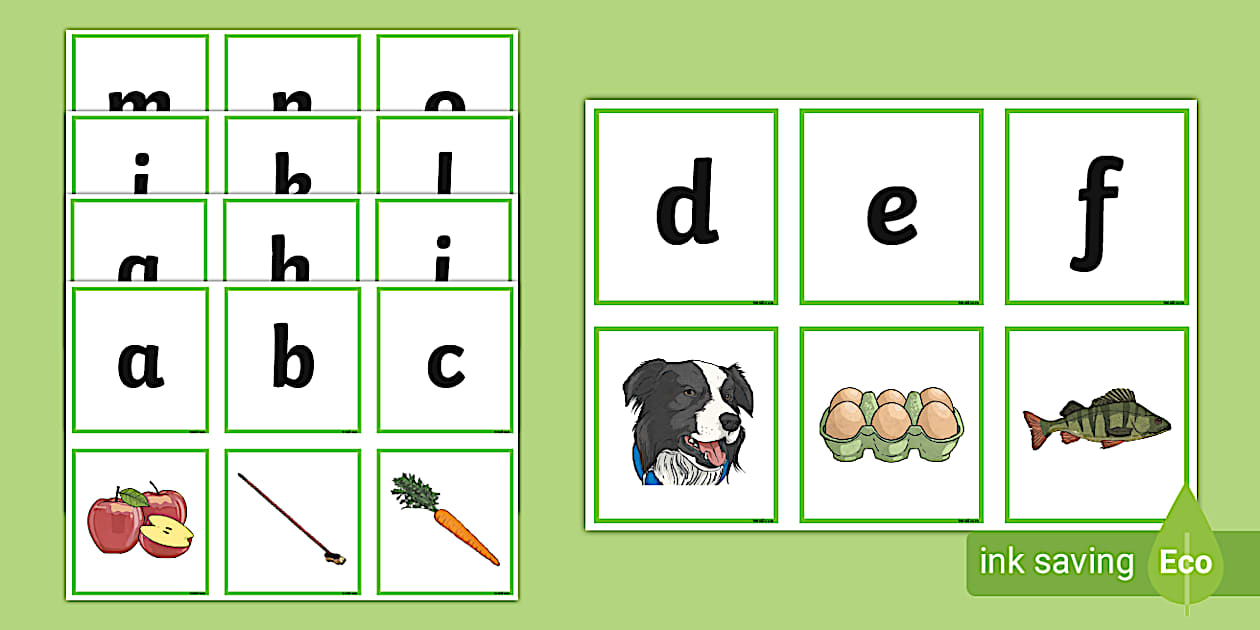 ESL Alphabet Cards with Pictures Flashcards [Teens, A1-A2]