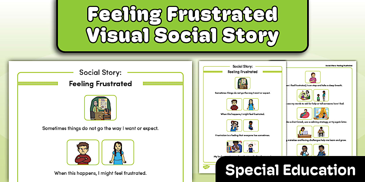 Feeling Frustrated Visual Social Story for Special Education