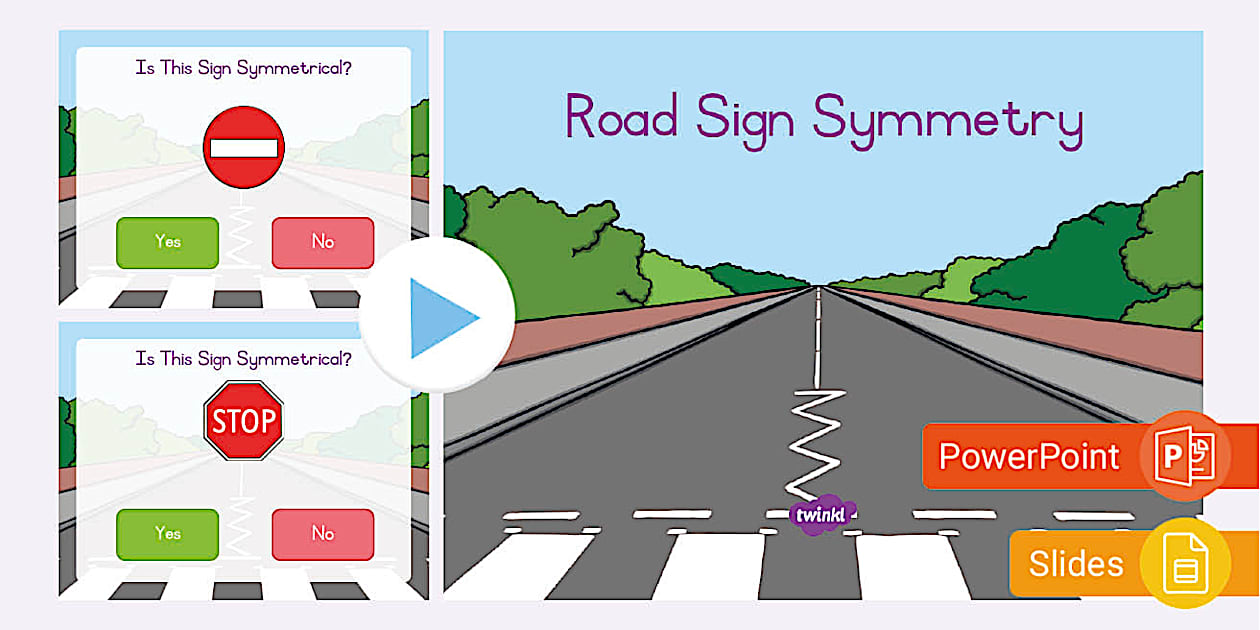 Grade R Road Sign Symmetry PowerPoint (Teacher-Made)