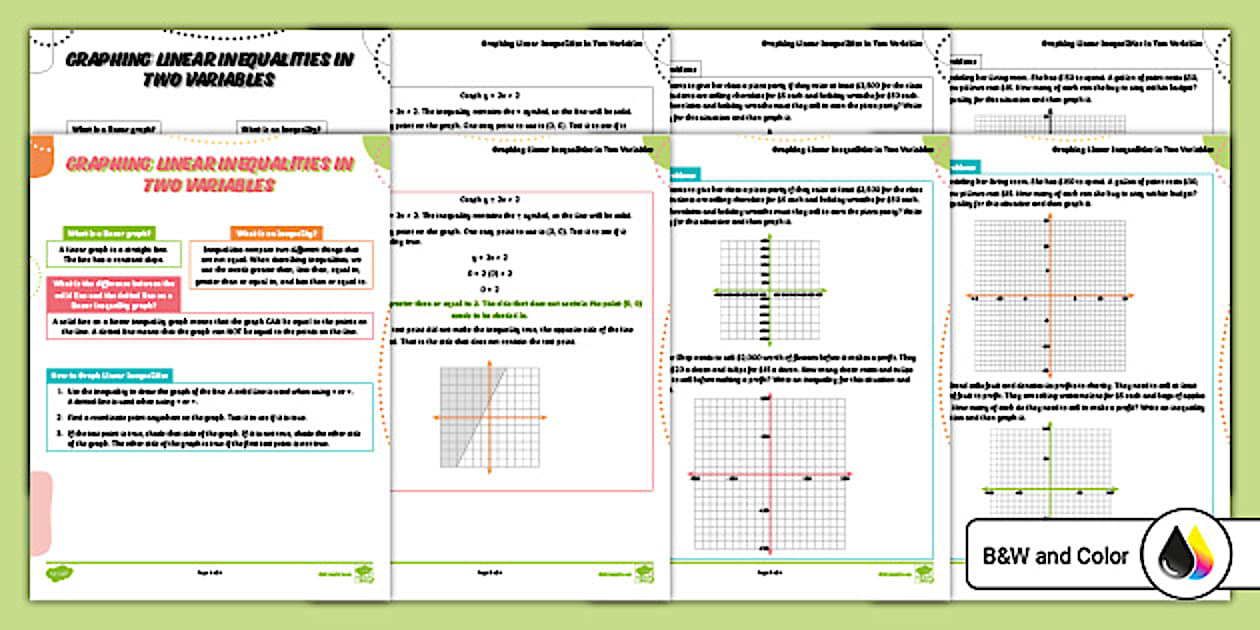 Eighth grade graphing linear inequalities in two variables word problems