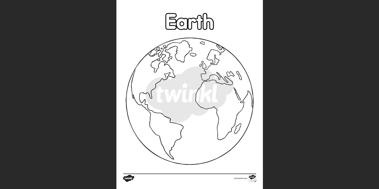 planet earth coloring page printable