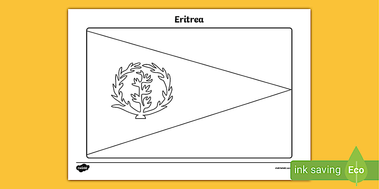 Eritrea Flag Colouring Sheet | Twinkl Colouring - Twinkl