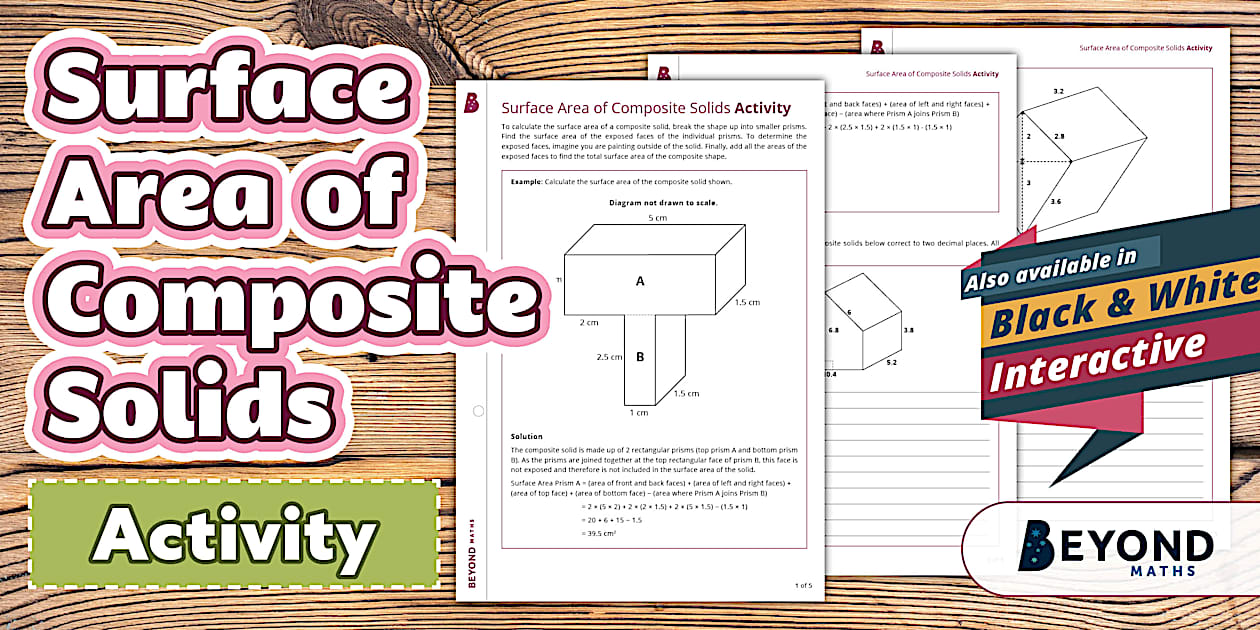 Surface Area of Composite Solids Activity