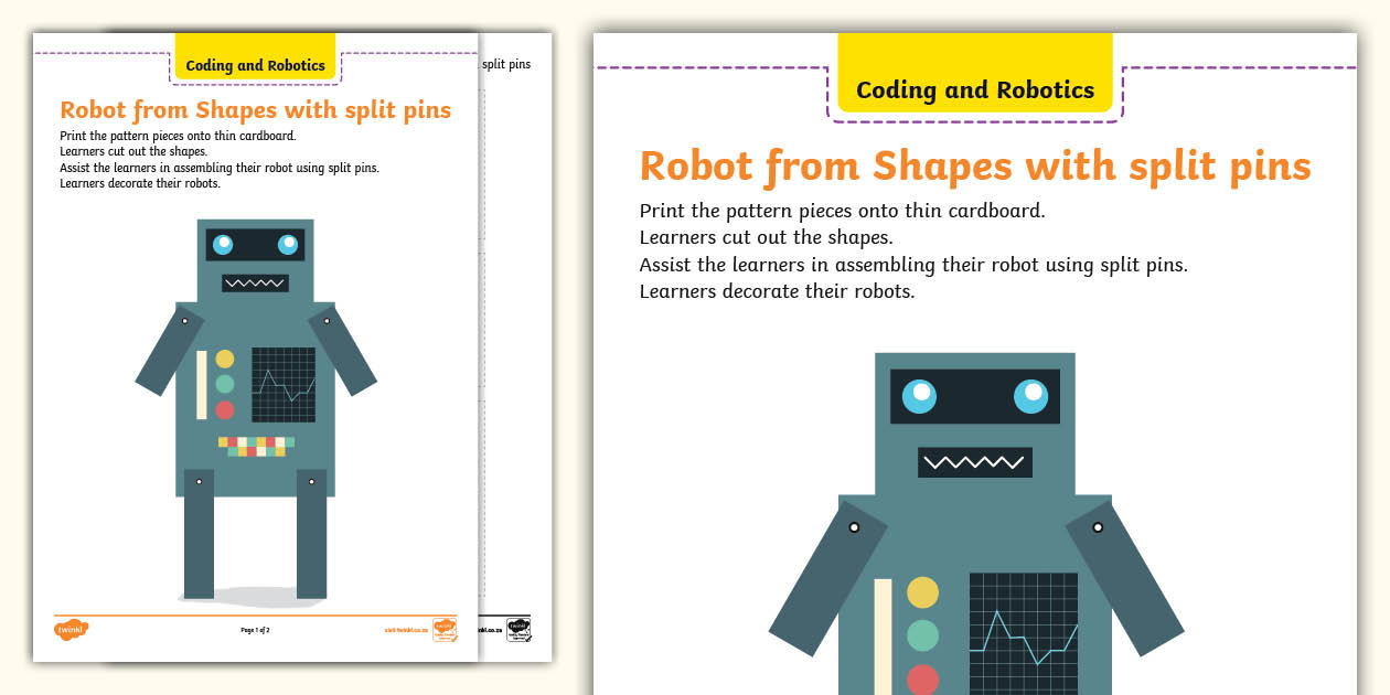 Robotics and Coding - Robots from Rectangles (Teacher-Made)