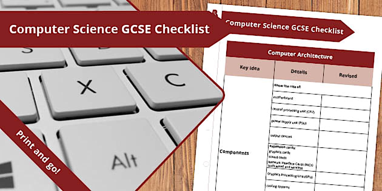 Computer Science GCSE Checklist