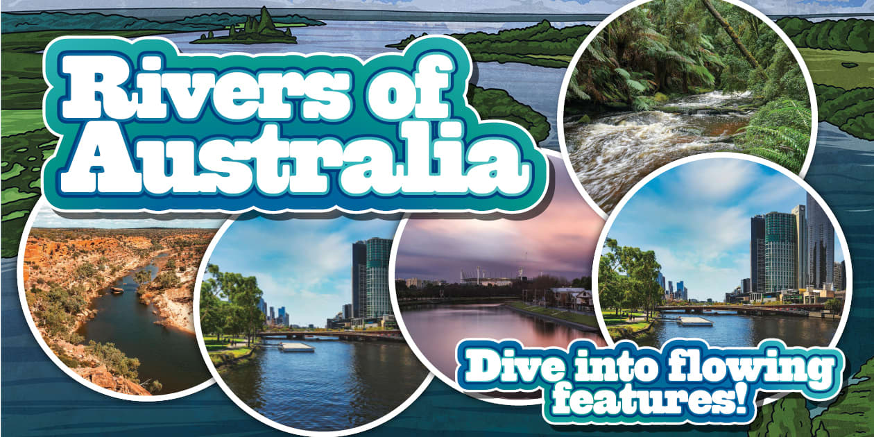 Rivers of Australia Circle Display Photo Cut-Outs