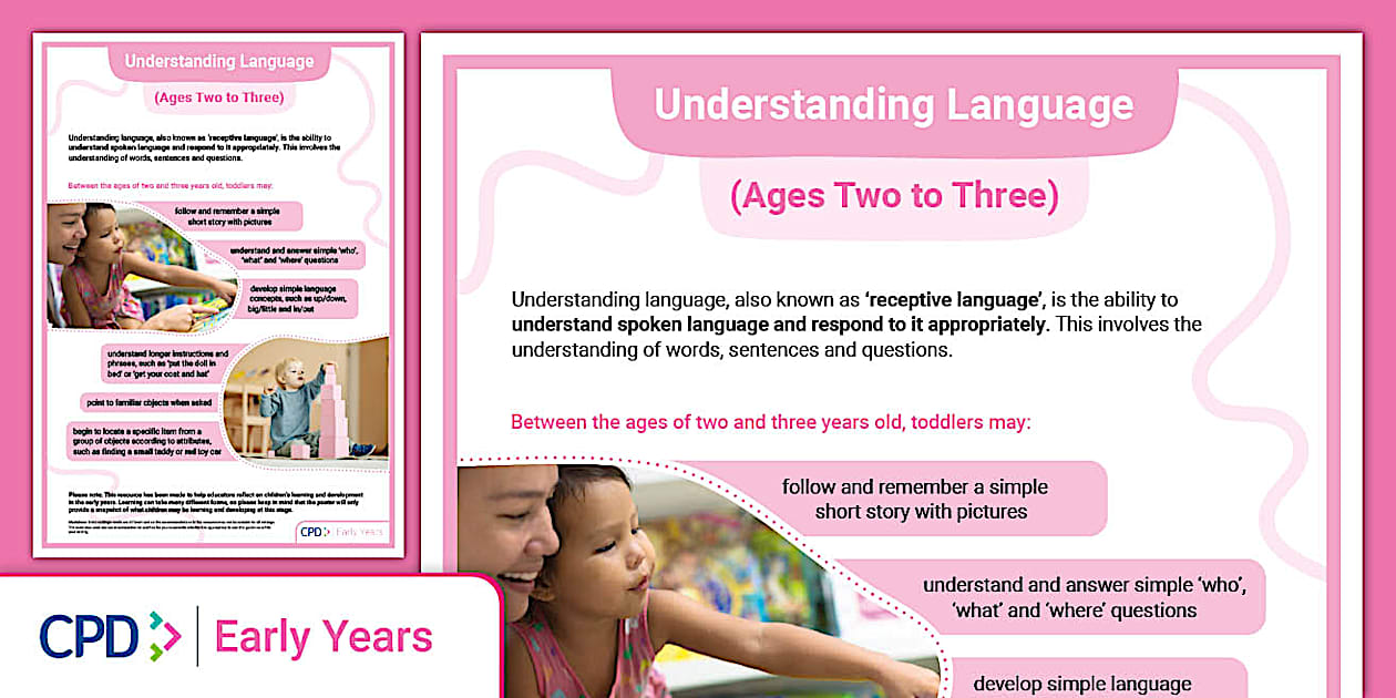 Understanding Language (Ages Two to Three) | CPD - Twinkl