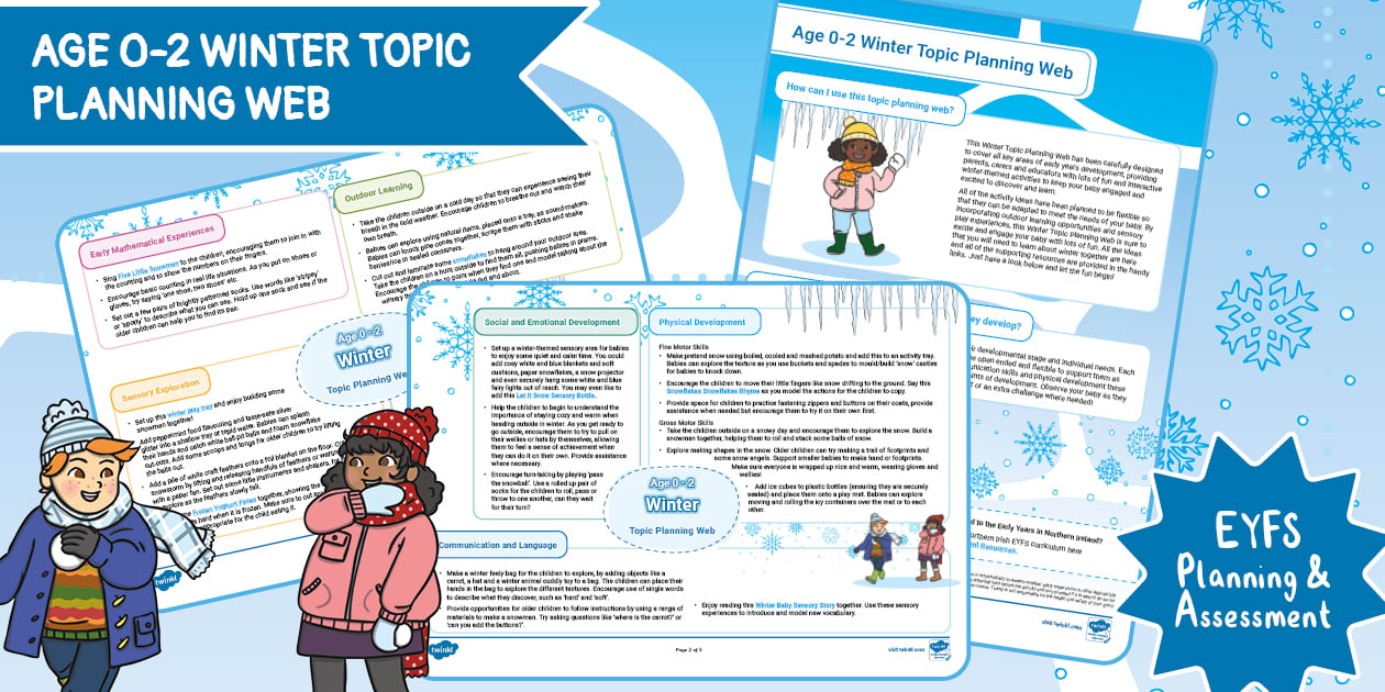 Northern Ireland EYFS Age 0-2 Topic Planning Web: Winter