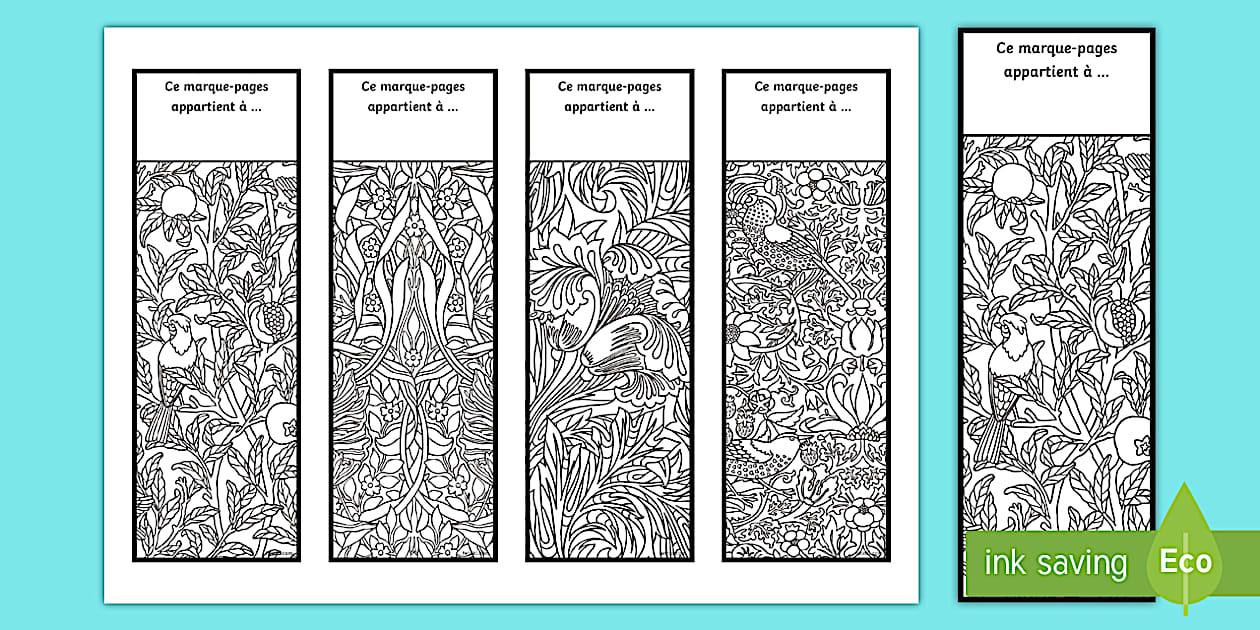Marque-pages : Motifs de coloriages anti-stress - Twinkl