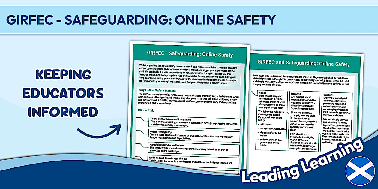 Gifec Building GIRFEC - Safeguarding: Online Safety Poster