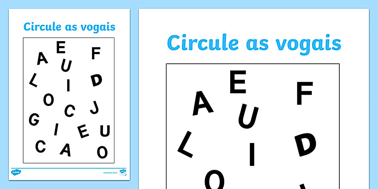 Circule as vogais (teacher made) - Twinkl