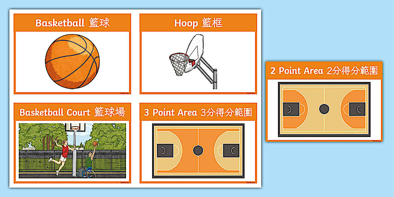 Basketball Flashcards | 中英雙語 (teacher made) - Twinkl