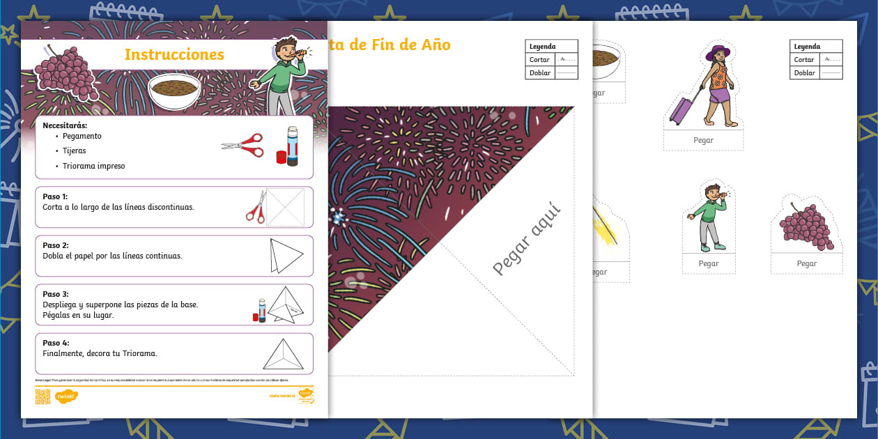 Triorama: Fiesta de Fin de Año - Twinkl - Arte
