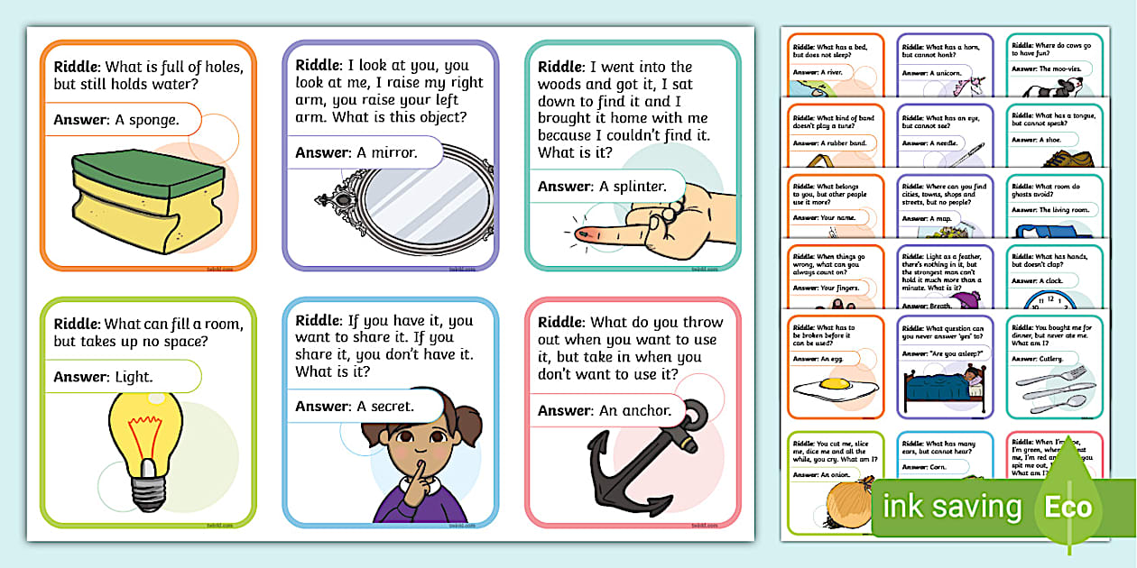 Flashcard On Riddle Story Riddles Flashcards – Twinkl