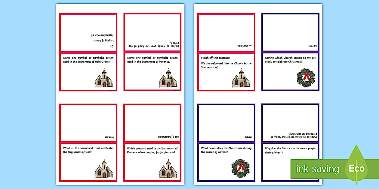 Y5 Christianity Comprehension Question Cards (teacher made)