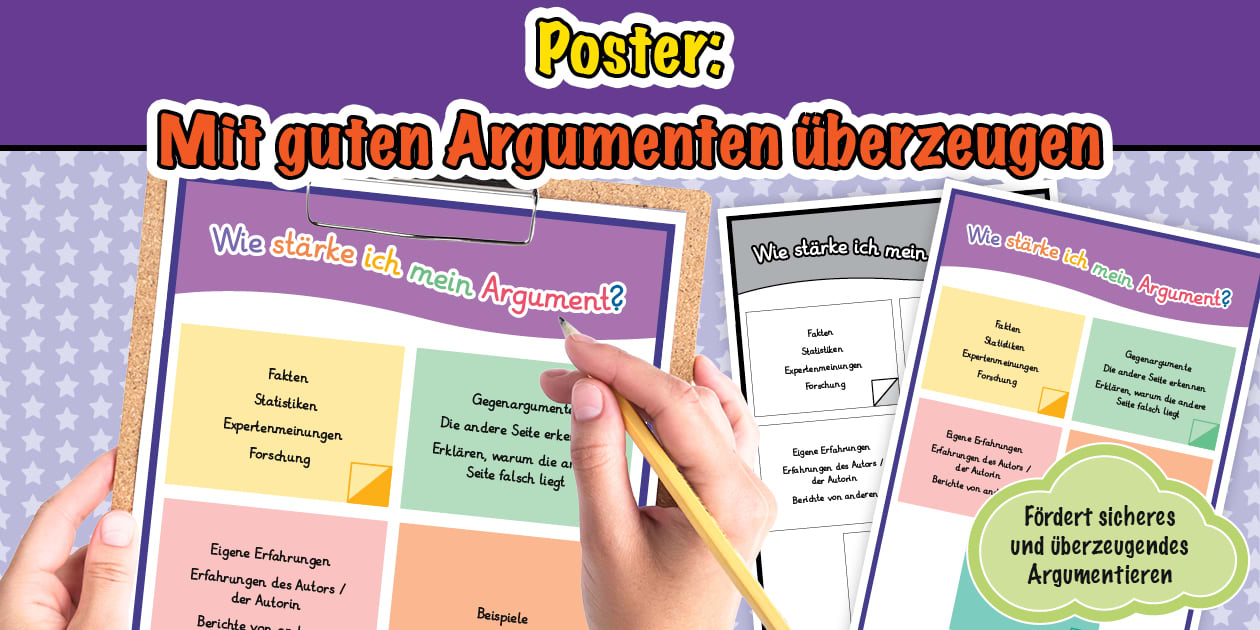 Poster: Mit guten Argumenten überzeugen