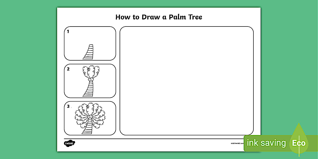 How to Draw a Palm Tree Activity (Teacher-Made) - Twinkl