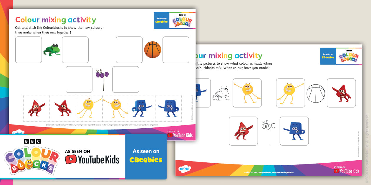 Colourblocks: Colour Mixing Cut and Stick Activity