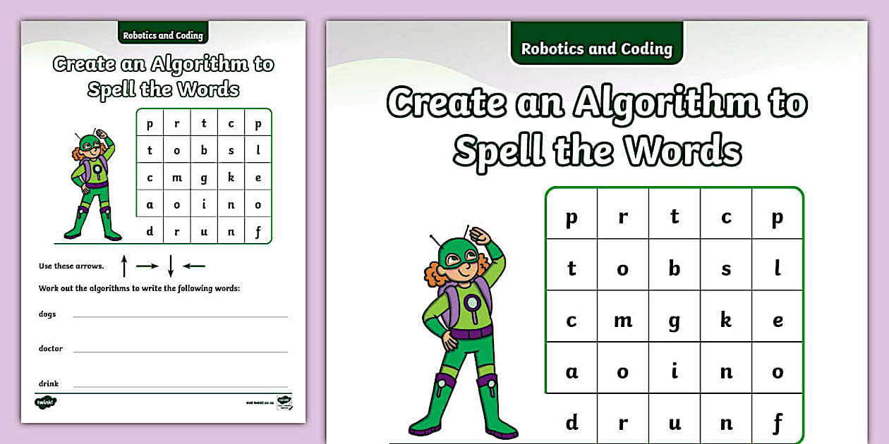 Robotics and Coding - Create an Algorithm to Spell the Words